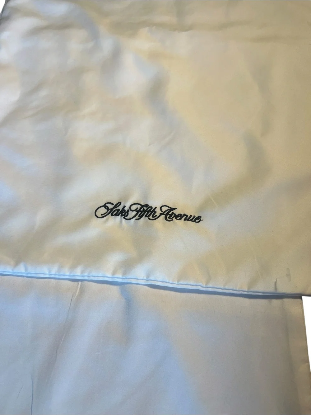 Saks Fifth Avenue White Embroidered Pillowcases by United Airlines